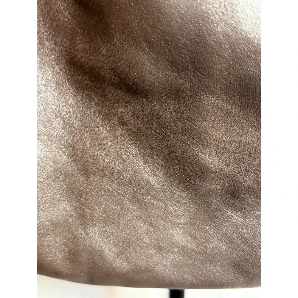 Brown Suede & Leather Tote Shoulder Bag Slouchy‎ Boho Two-Tone Snap STAINED